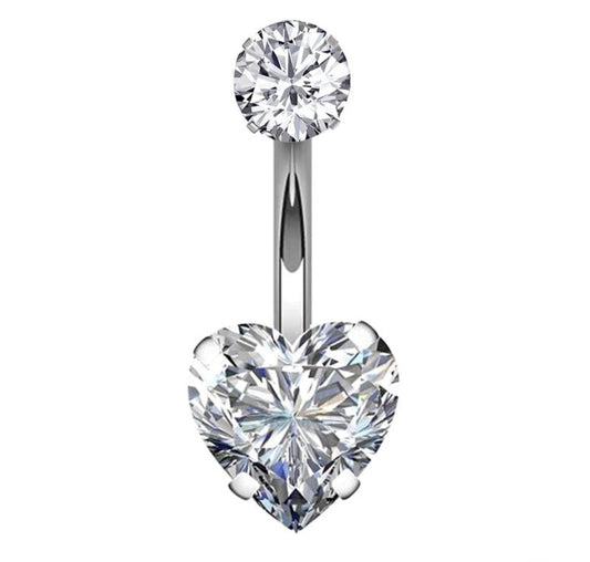 Piercing nombril cœur